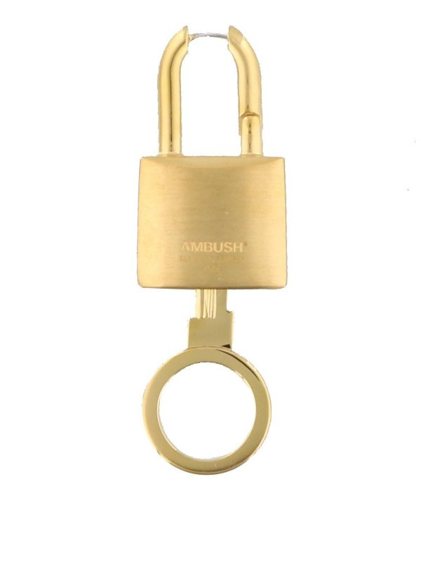 AMBUSH: Earrings - Bigalvanic single padlock earring