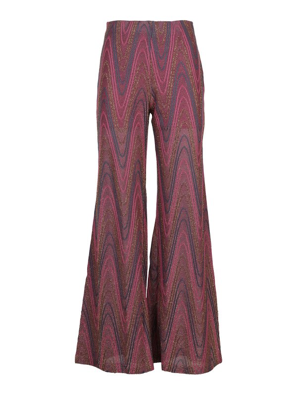 M MISSONI: casual trousers - Chevron patterned pants