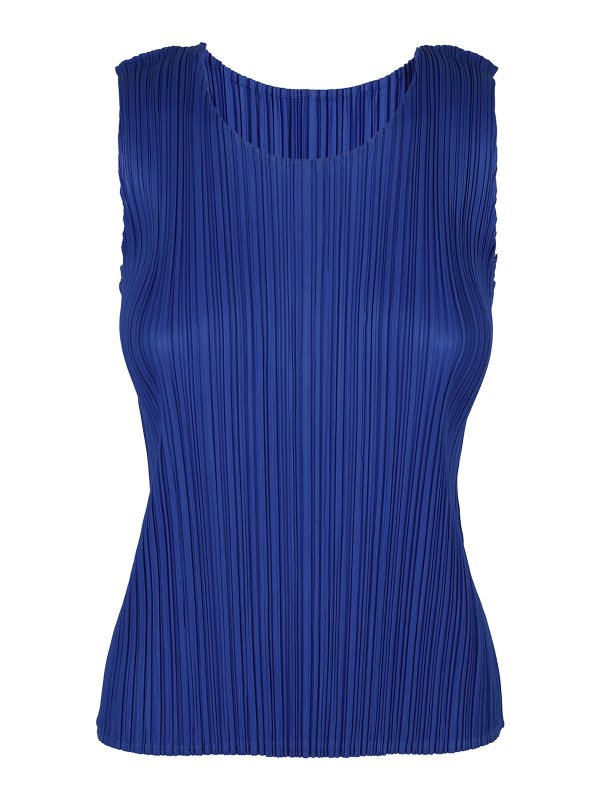 PLEATS PLEASE: Tops und Tank Tops - Top - Blau