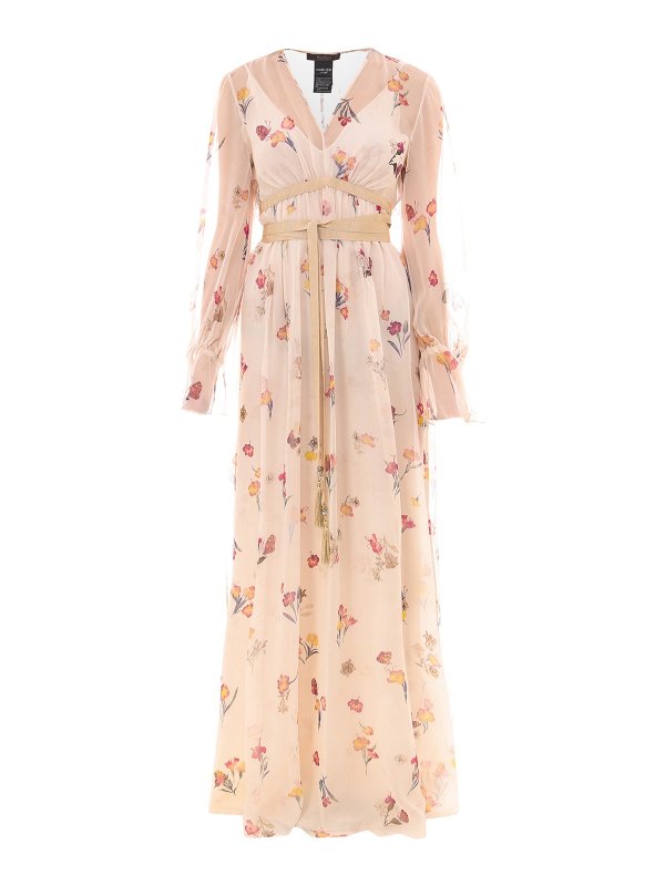 Max Mara: maxi dresses - Gettone silk maxi dress