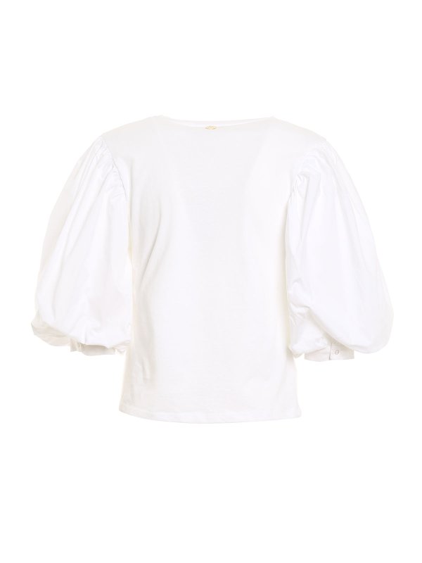 TWINSET: t-shirts online - Glittered logo T-shirt