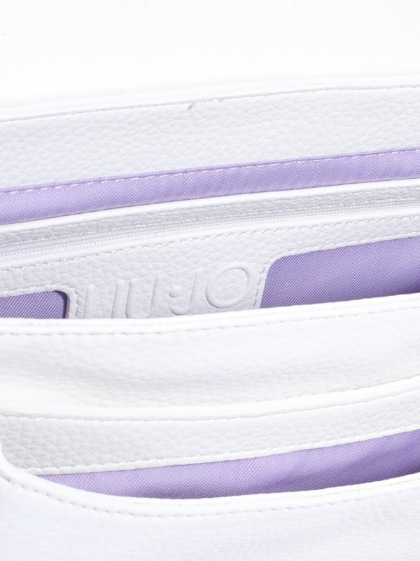 Borsa a tracolla in similpelle bianca shop online: Liu Jo