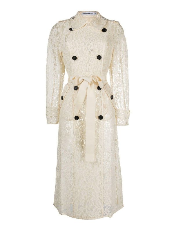 Self Portrait: Trenchcoats - Trenchcoat - Weiß