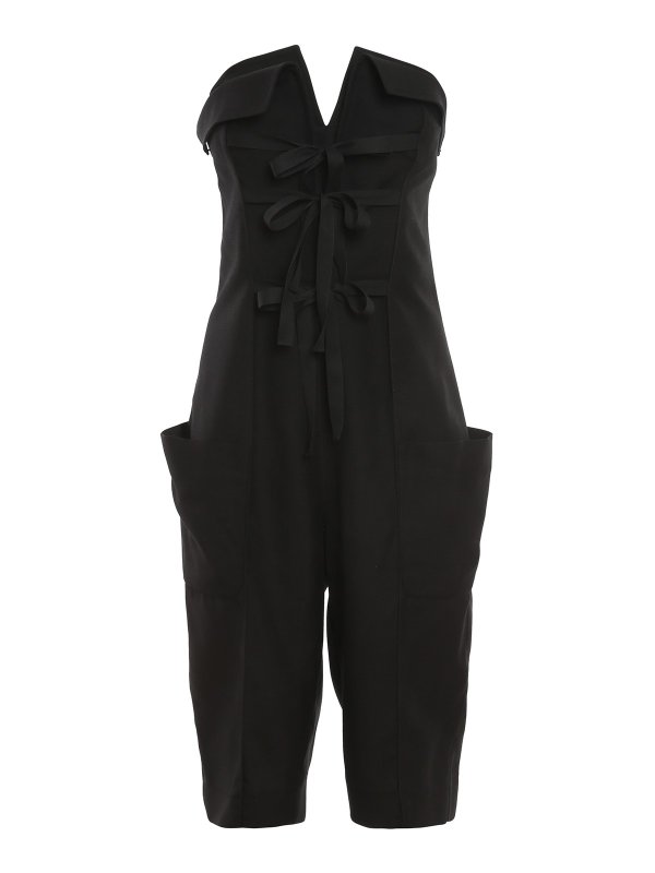 Philosophy di Lorenzo Serafini: jumpsuits - Black bandeau playsuit