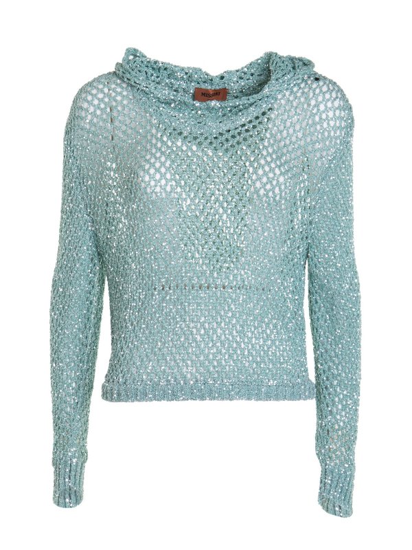 MISSONI: Pull col rond - Pull Col Rond - Bleu Clair