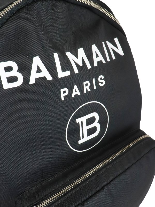 Logo printed backpack shop online: Balmain