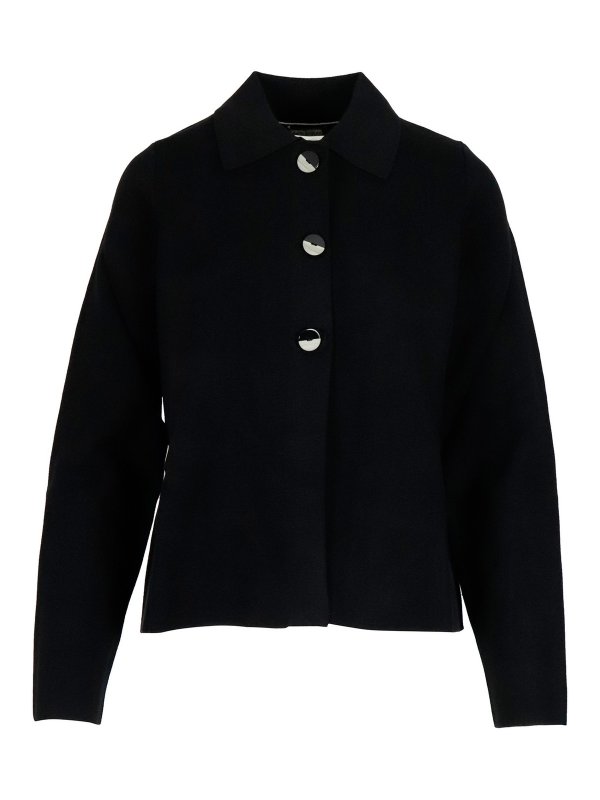MALIPARMI: casual jackets - Cotton-blend buttoned jacket