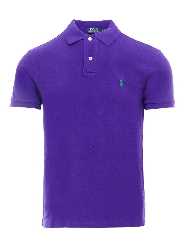 POLO RALPH LAUREN: polo shirts - Purple cotton polo shirt