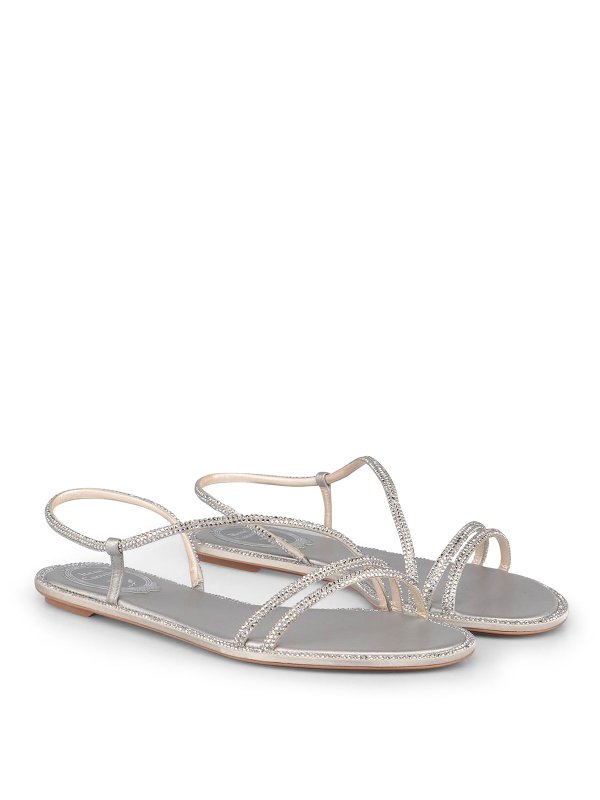 RENE CAOVILLA: sandals online - Embellished flat sandals
