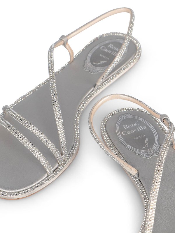 Embellished flat sandals shop online: RENE CAOVILLA
