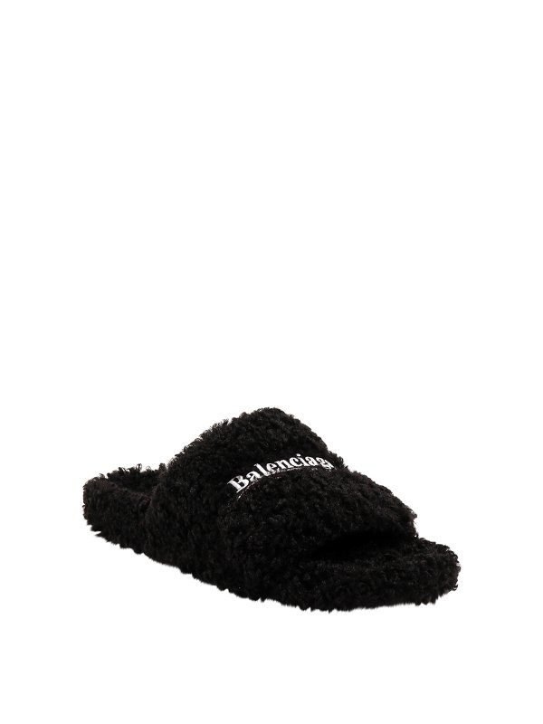 サンダル Balenciaga - サンダル - Furry Slide - 654747W2DO11096