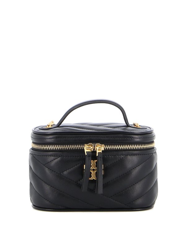 TORY BURCH: cross body bags - Kira Chevron Mini Vanity leather bag