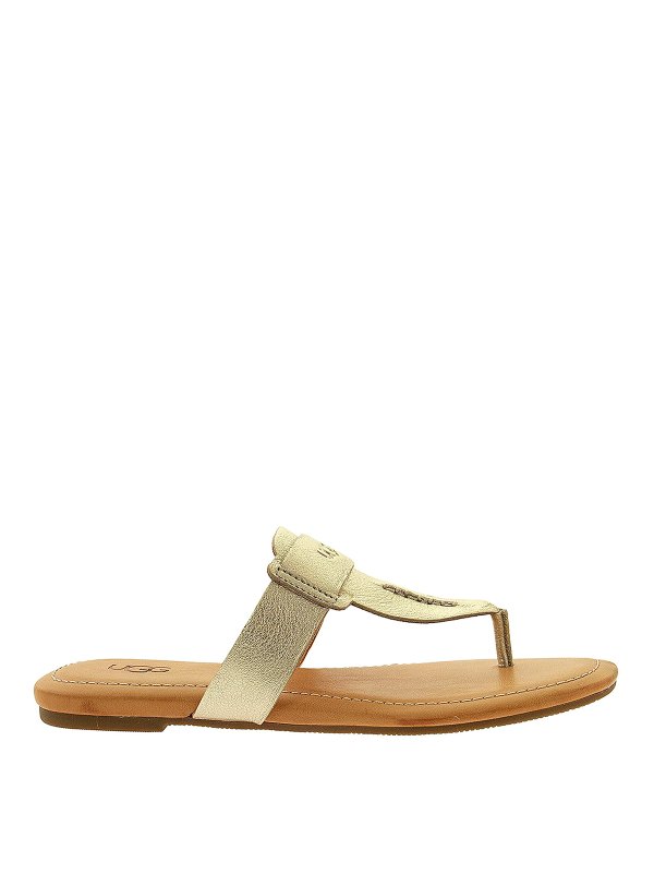 UGG: Sandalen - Sandalen - Gold