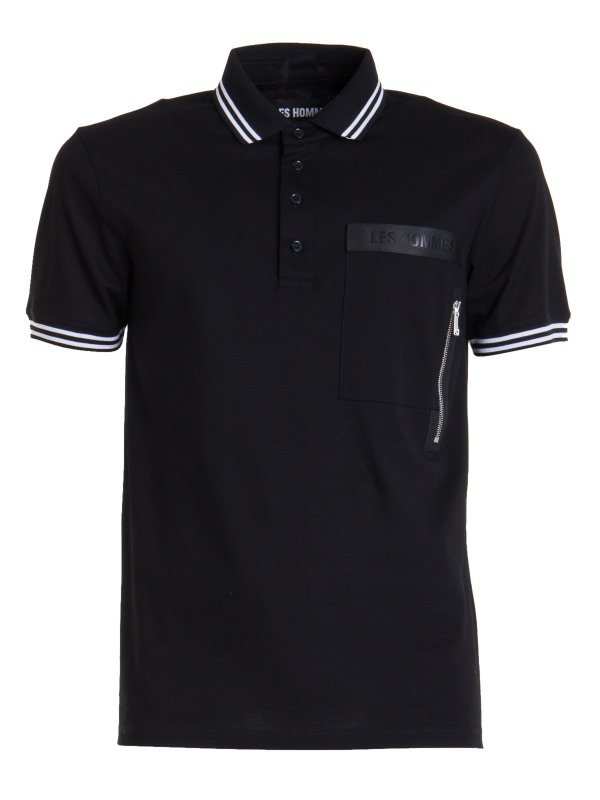 LES HOMMES: Poloshirts - Poloshirt - Schwarz