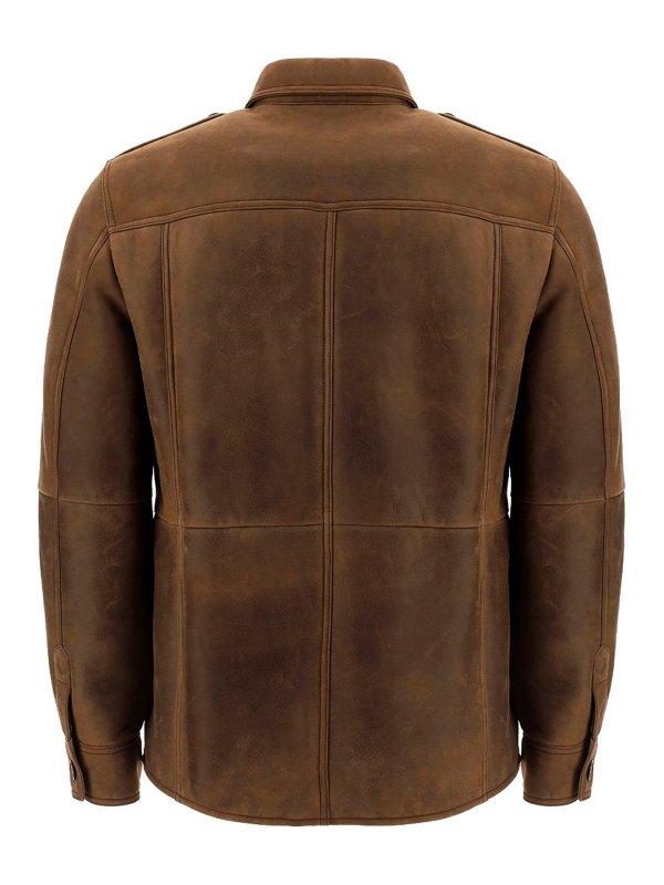 BRUNELLO CUCINELLI: leather jacket online - Faded leather jacket