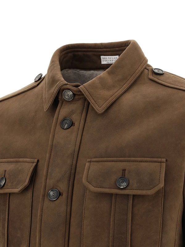 iKRIX BRUNELLO CUCINELLI: leather jacket - Faded leather jacket