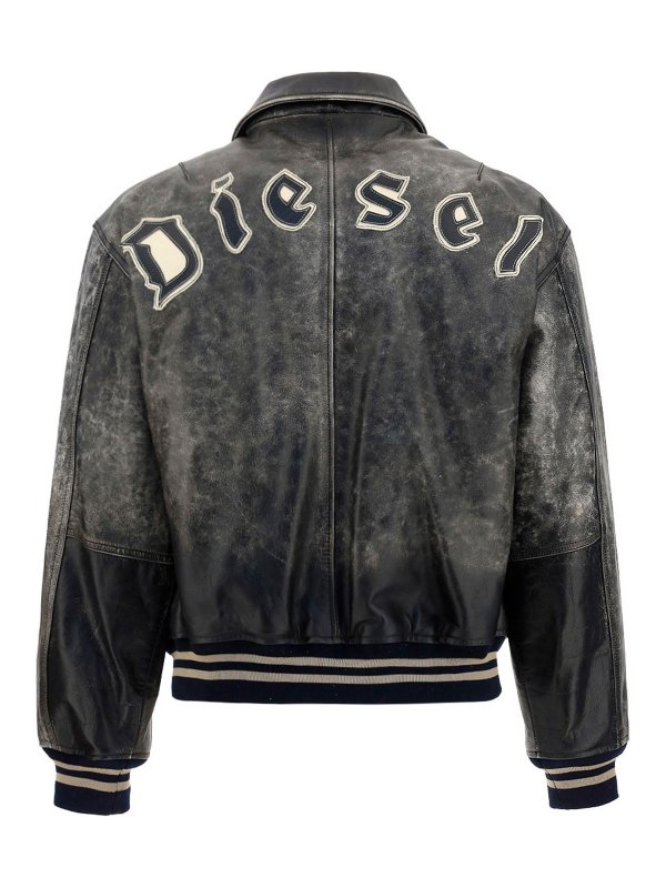 DIESEL: レザージャケット online - レザージャケット - 黒