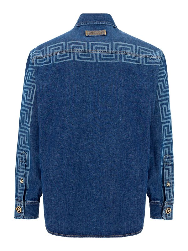 VERSACE: Vestes en denim online - Veste En Jean - Délavé