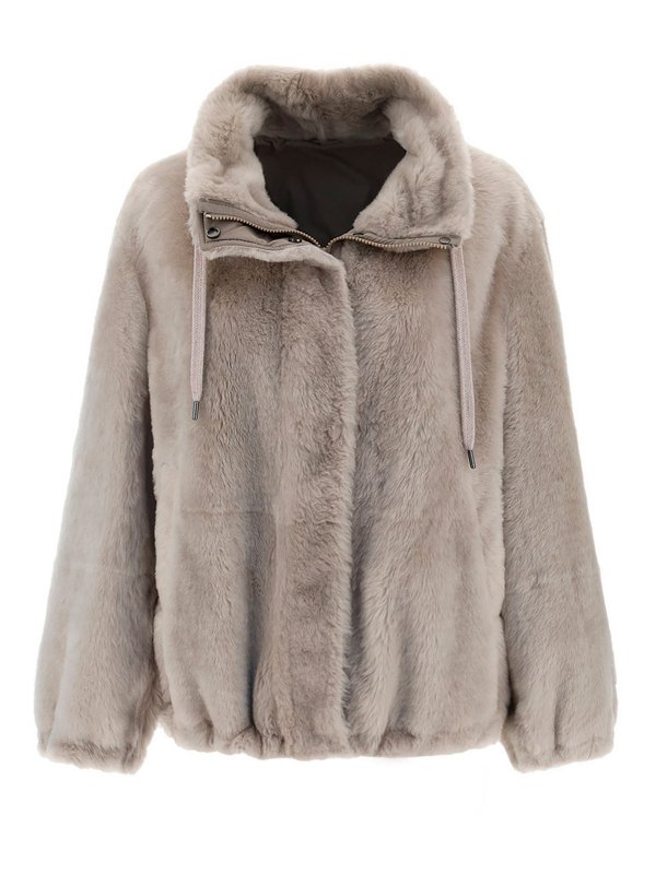 BRUNELLO CUCINELLI: Fur & Shearling Coats - Sheepskin jacket
