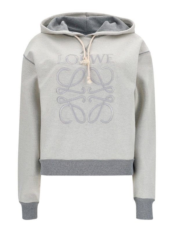 LOEWE: Sudaderas y suéteres - Sudadera - Gris Claro
