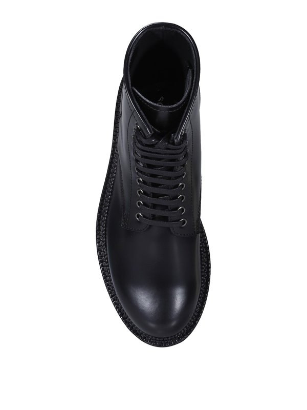 Leather combat boots shop online: DSQUARED2