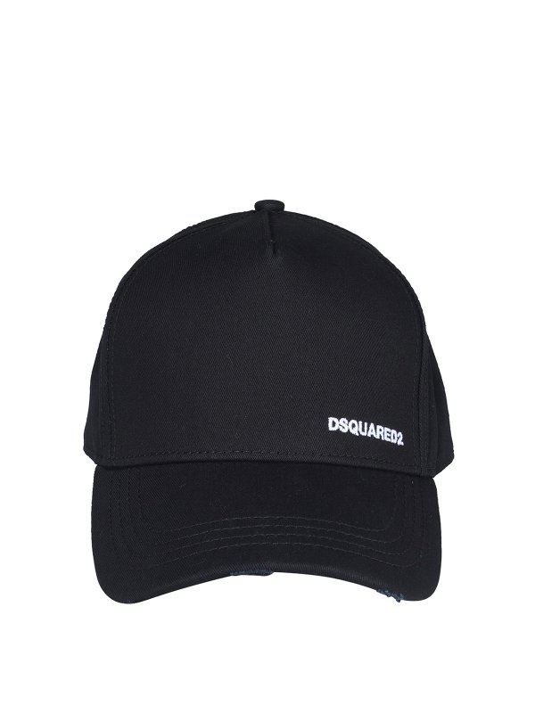 DSQUARED2: hats & caps - Logo printed baseball cap