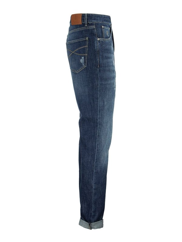 iKRIX BRUNELLO CUCINELLI: straight leg jeans - Leisure Fit used effect jeans