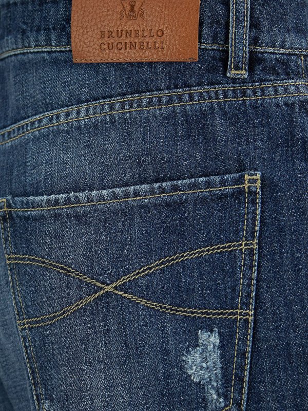 Leisure Fit used effect jeans shop online: BRUNELLO CUCINELLI