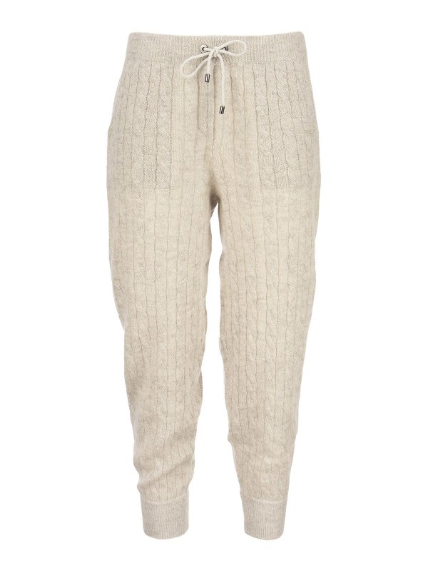 BRUNELLO CUCINELLI: スウェットパンツ - トラックスーツ ボトムス - ライトベージュ