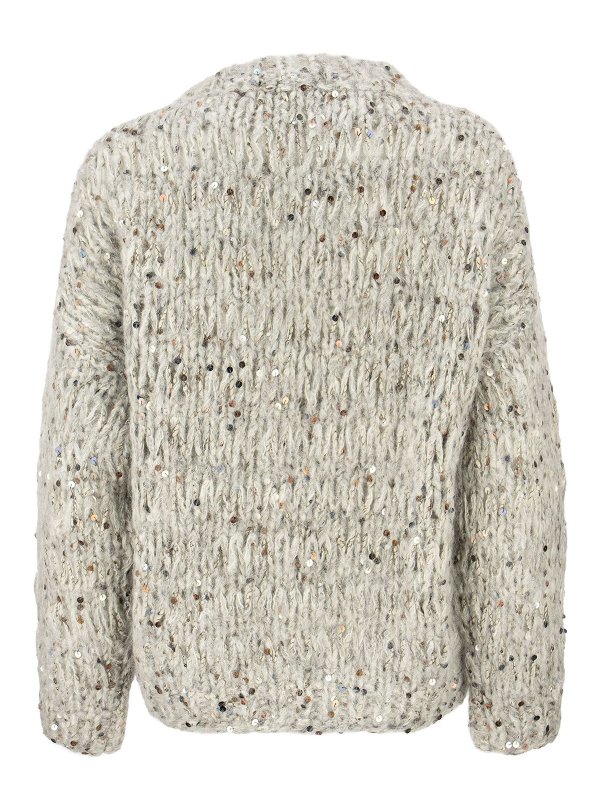 BRUNELLO CUCINELLI: クルーネック online - クルーネック - ライトグレー