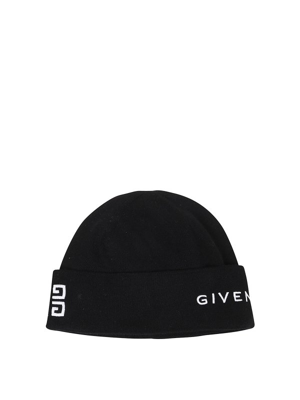 GIVENCHY: ニットキャップ - ビーニー帽 - 黒