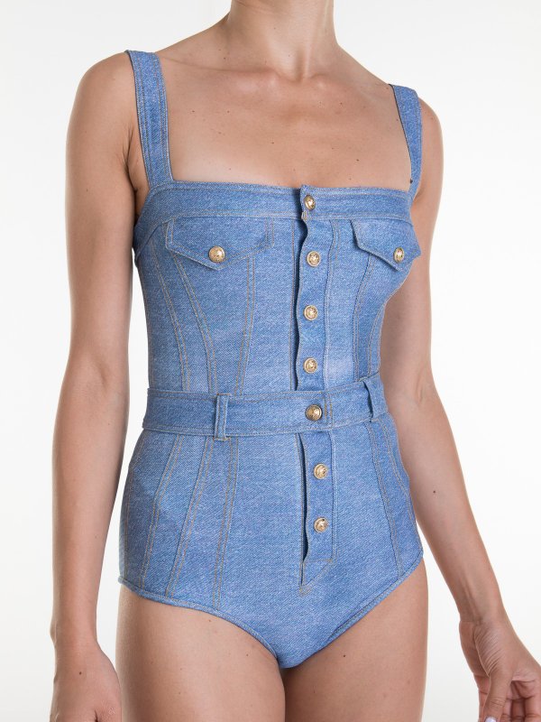 Balmain buy online Badeanzug - Blau