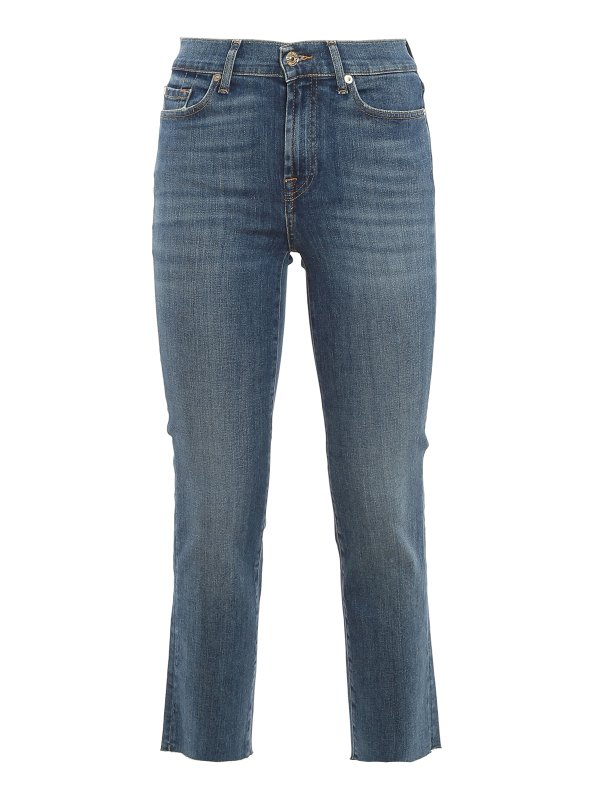 7 FOR ALL MANKIND: straight leg jeans - The Straight Crop jeans