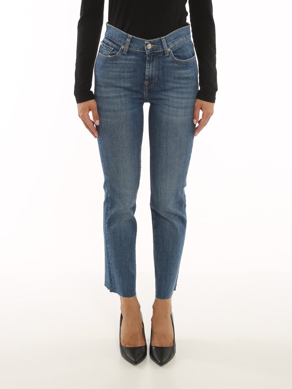 iKRIX 7 FOR ALL MANKIND: straight leg jeans - The Straight Crop jeans