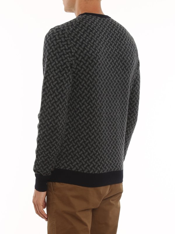 Rundhalspullover - Blau shop online: DRUMOHR