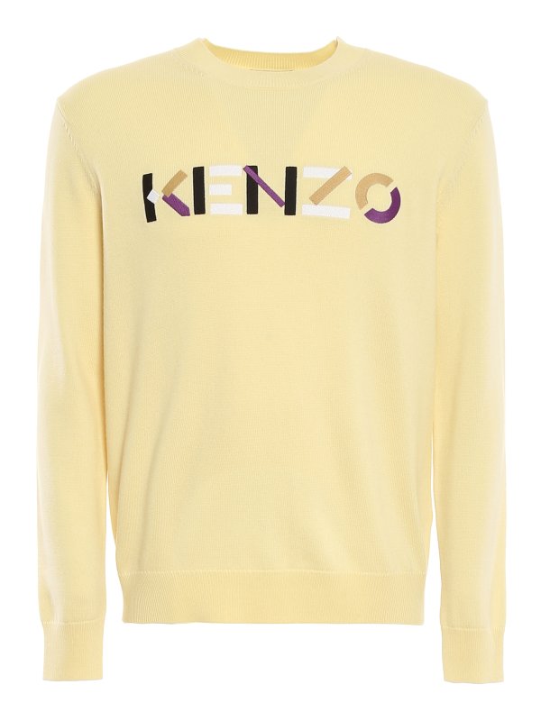 KENZO: Pull col rond - Pull Col Rond - Jaune Clair