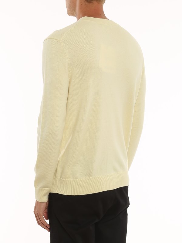 Pull Col Rond - Jaune Clair shop online: KENZO
