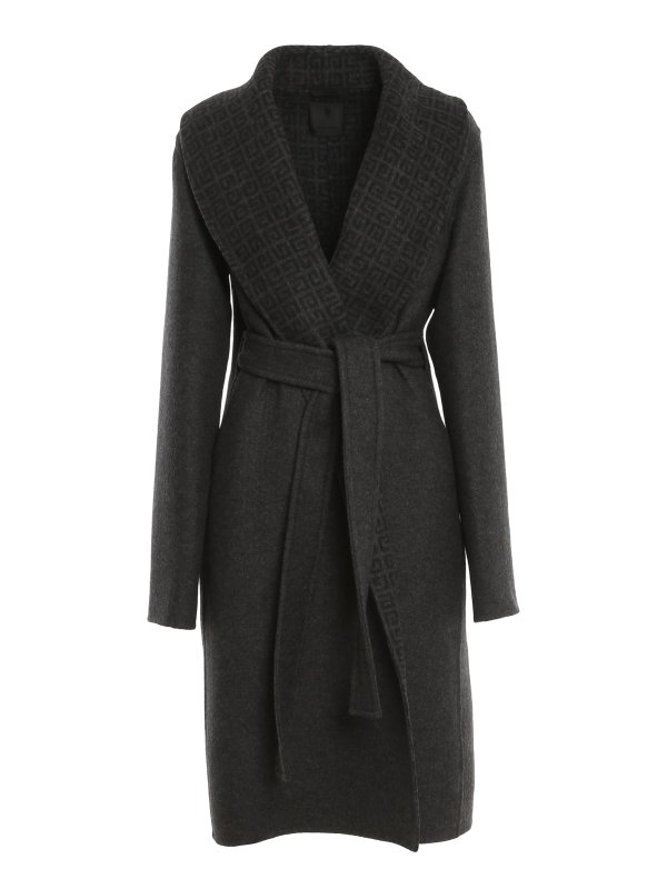 GIVENCHY: Lange Mäntel - Langer Mantel - Grau