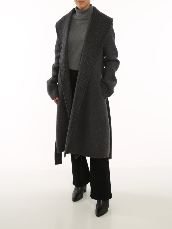 GIVENCHY: Lange Mäntel online - Langer Mantel - Grau