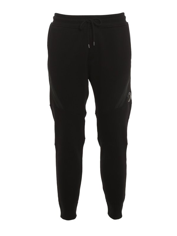 C.P. COMPANY: スウェットパンツ - トラックスーツ ボトムス - 黒