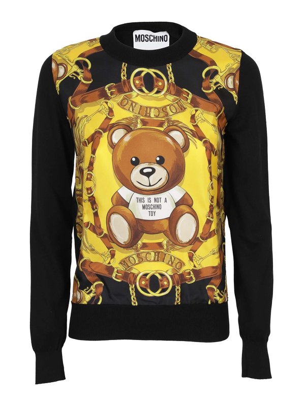 MOSCHINO: crew necks - Teddy Barocco logo jumper