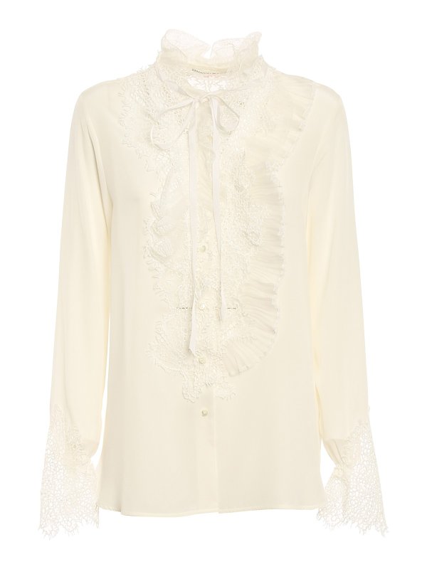 ERMANNO SCERVINO: shirts - Lace detailed shirt
