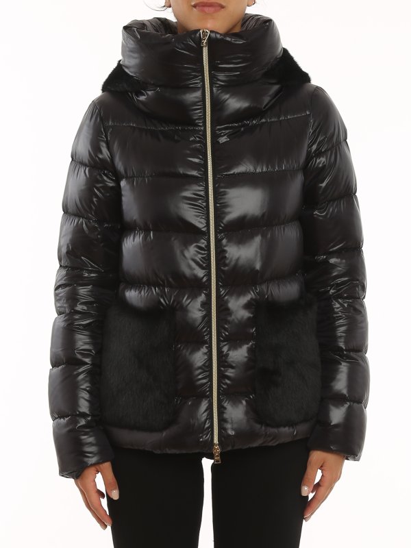 iKRIX HERNO: padded jackets - Faux fur collar puffer jacket