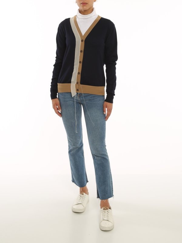 Maison Margiela: カーディガン online - カーディガン - ダークブルー