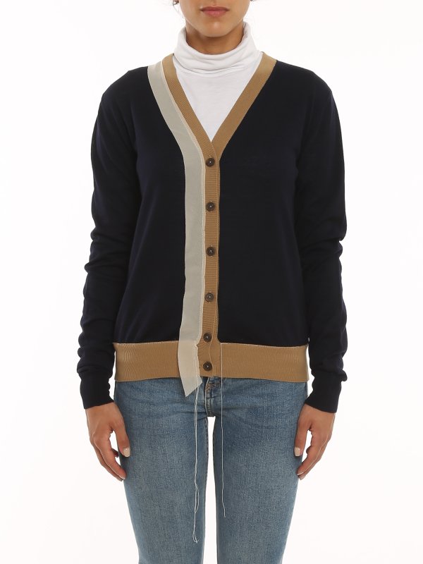 iKRIX Maison Margiela: カーディガン - カーディガン - ダークブルー