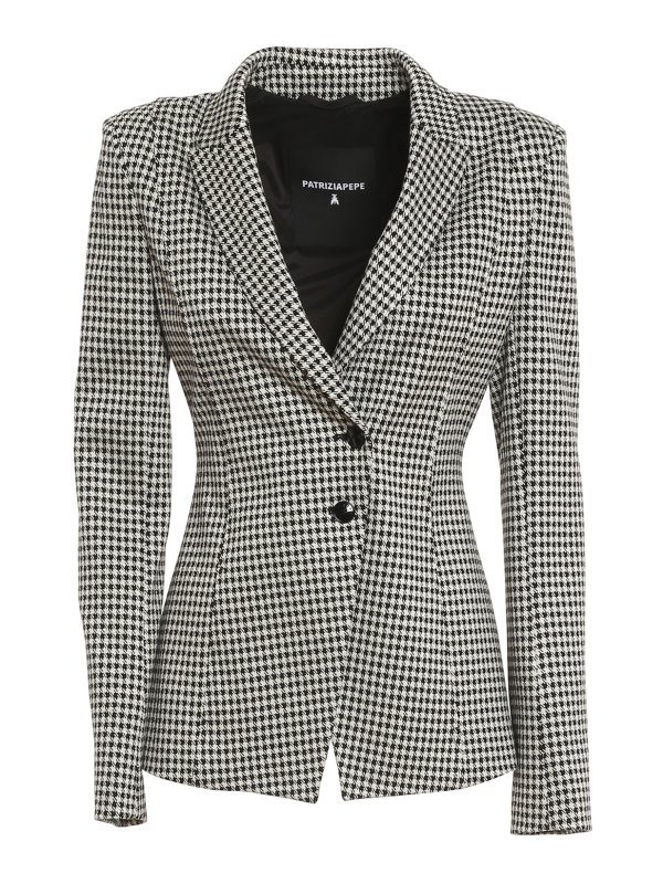 PATRIZIA PEPE: blazers - Houndstooth blazer
