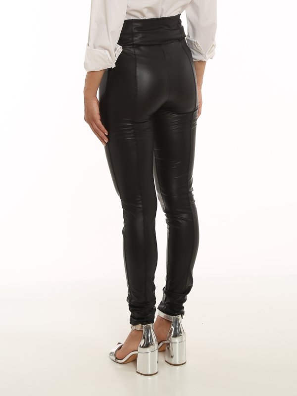 レザーパンツ - 黒 shop online: PATRIZIA PEPE