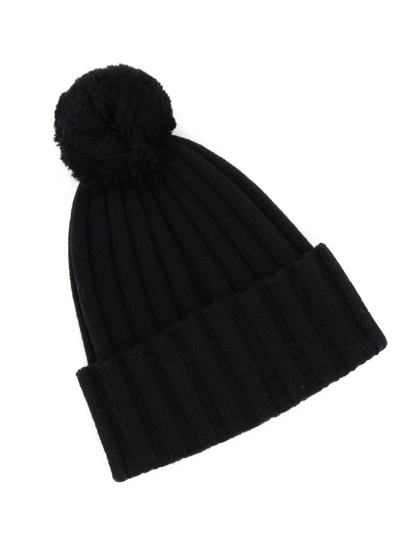 WOOLRICH: ニットキャップ online - ビーニー帽 - 黒
