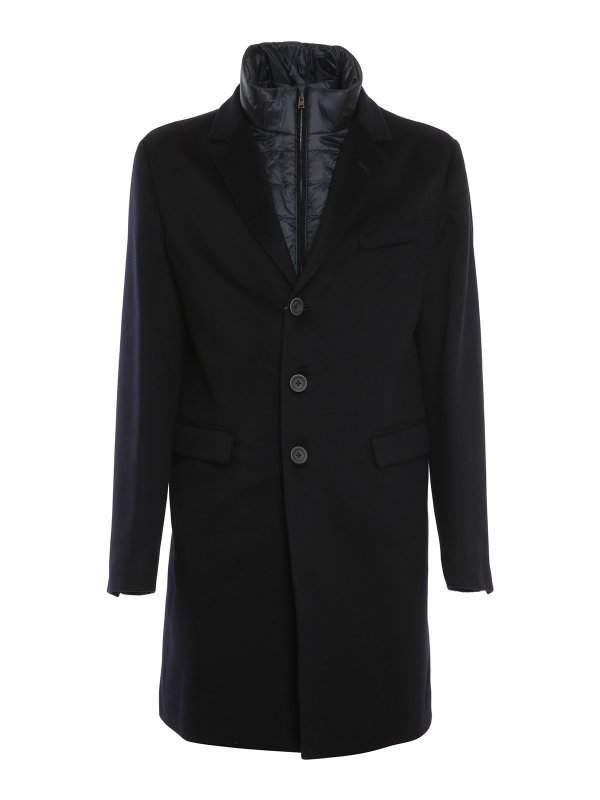 HERNO: long coats - Single-breasted cashmere coat