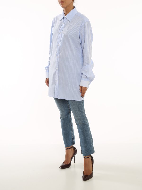 Maison Margiela: シャツ online - シャツ - ライトブルー